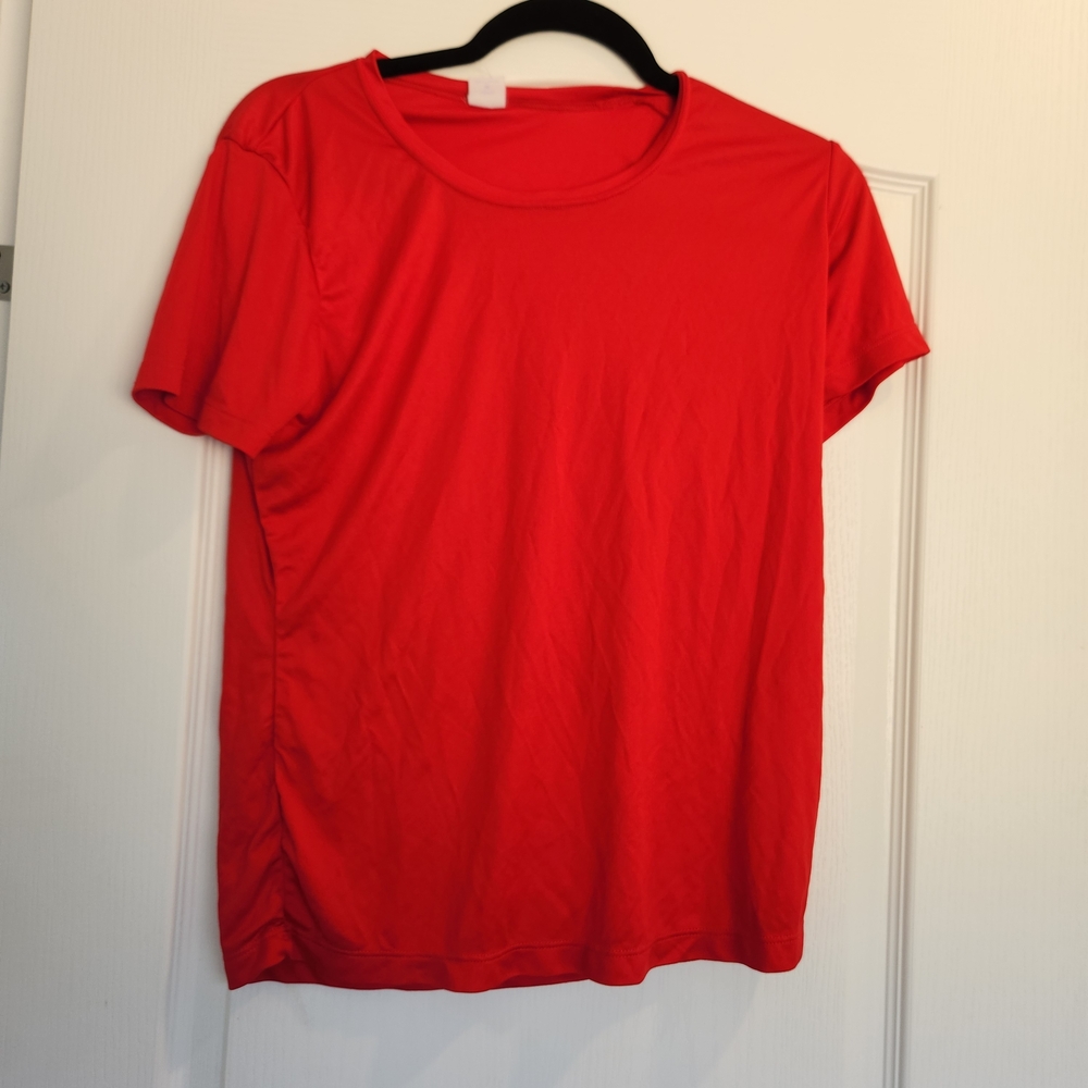 Sport-Tek Womens Vibrant Red Short Sleeve Tee Size M Euc